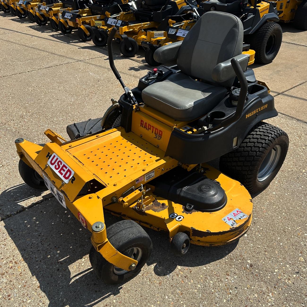 Hustler Raptor SD  60″ Zero Turn Lawn Mower.  30-Day Guarantee!