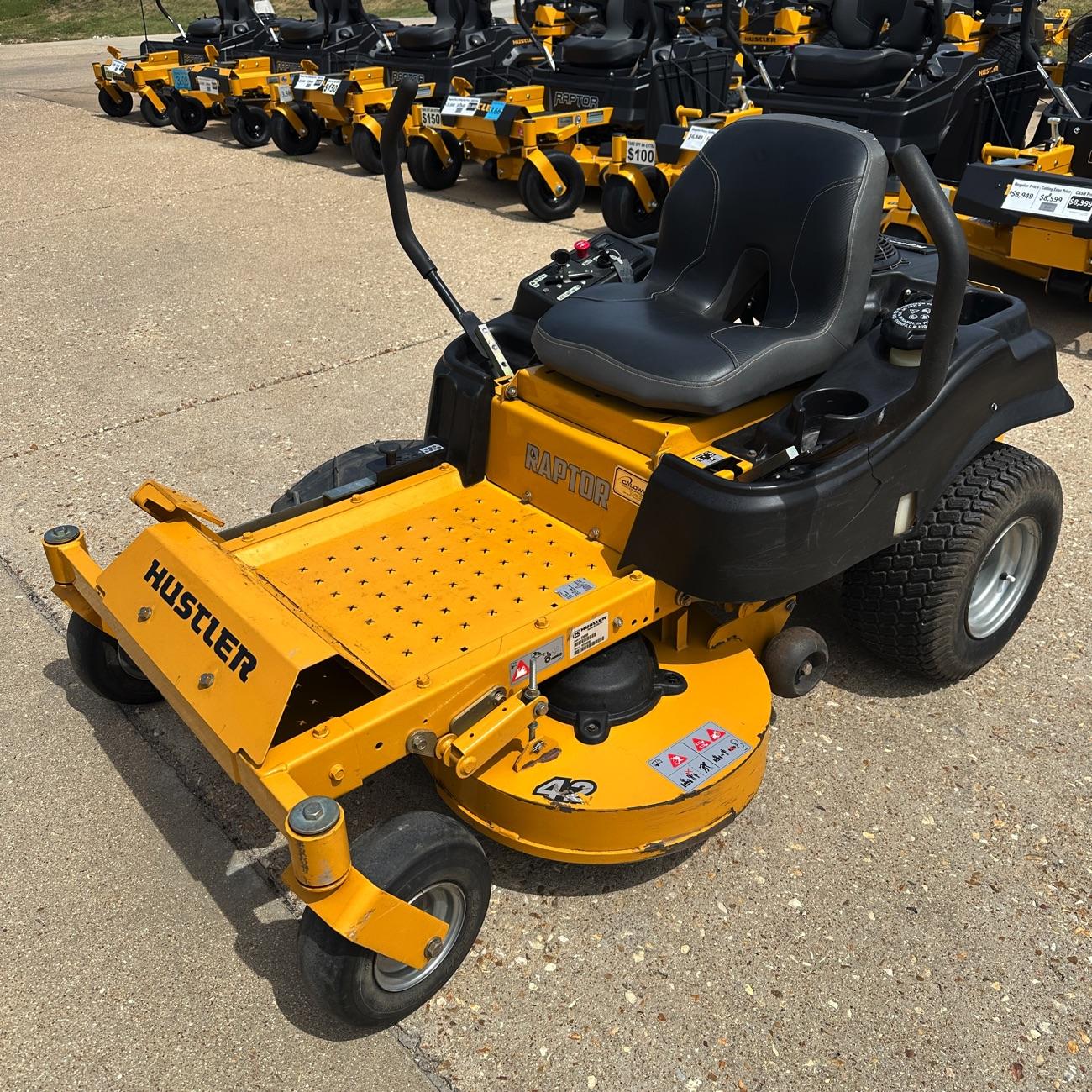 Hustler Raptor 42″ Zero Turn Lawn Mower.  30-Day Guarantee!