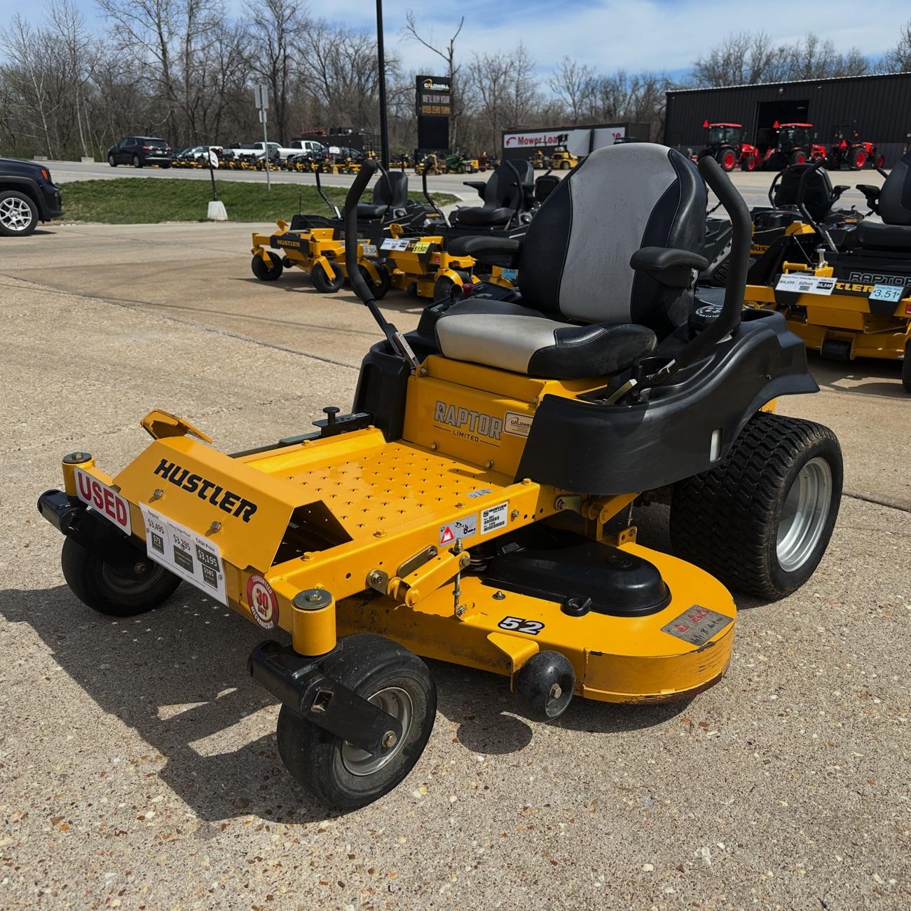 Hustler Raptor Limited 52″ Lawn Mower. 30-Day Guarantee!