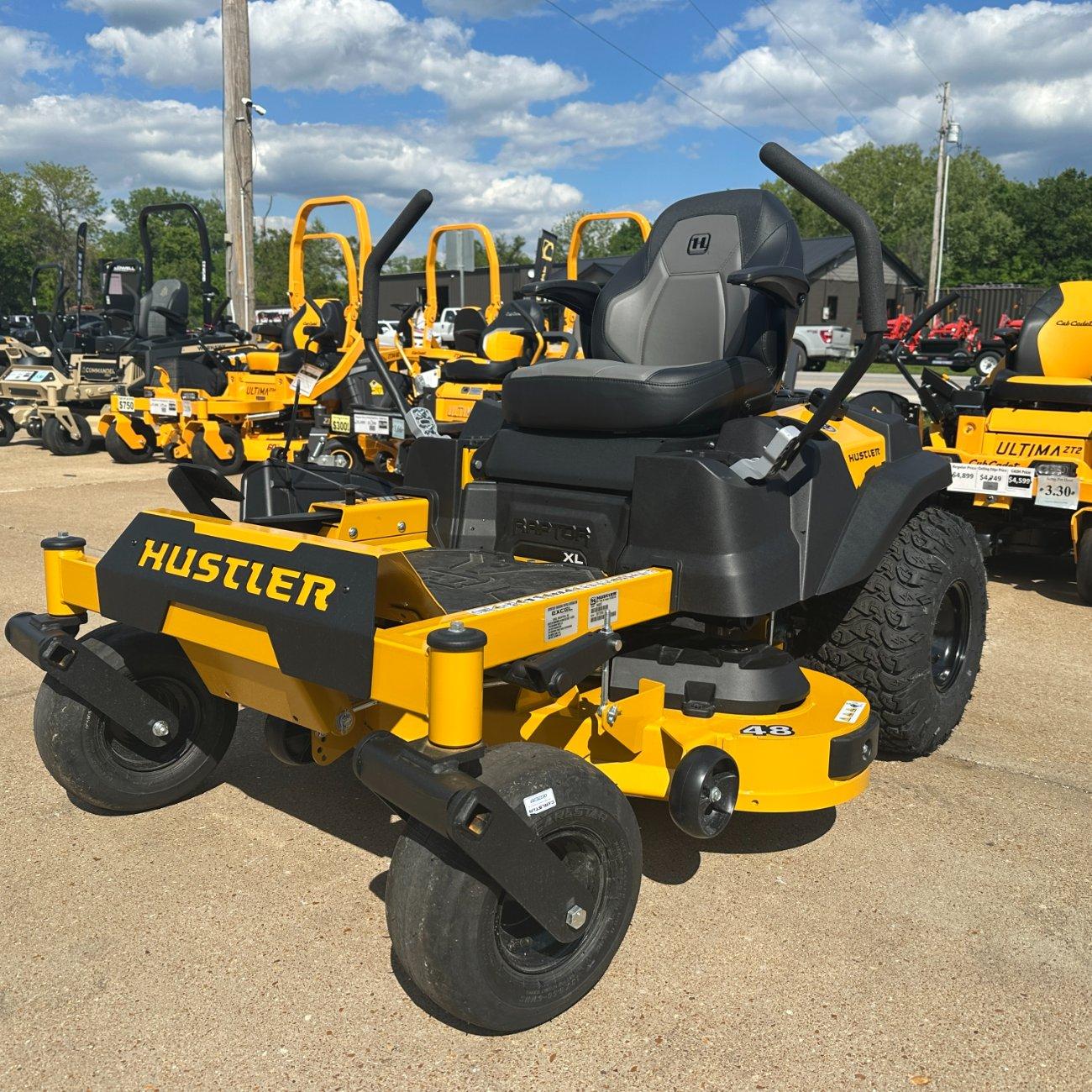 DEMO UNIT! Hustler Raptor XL 48″ Zero Turn Lawn Mower....
