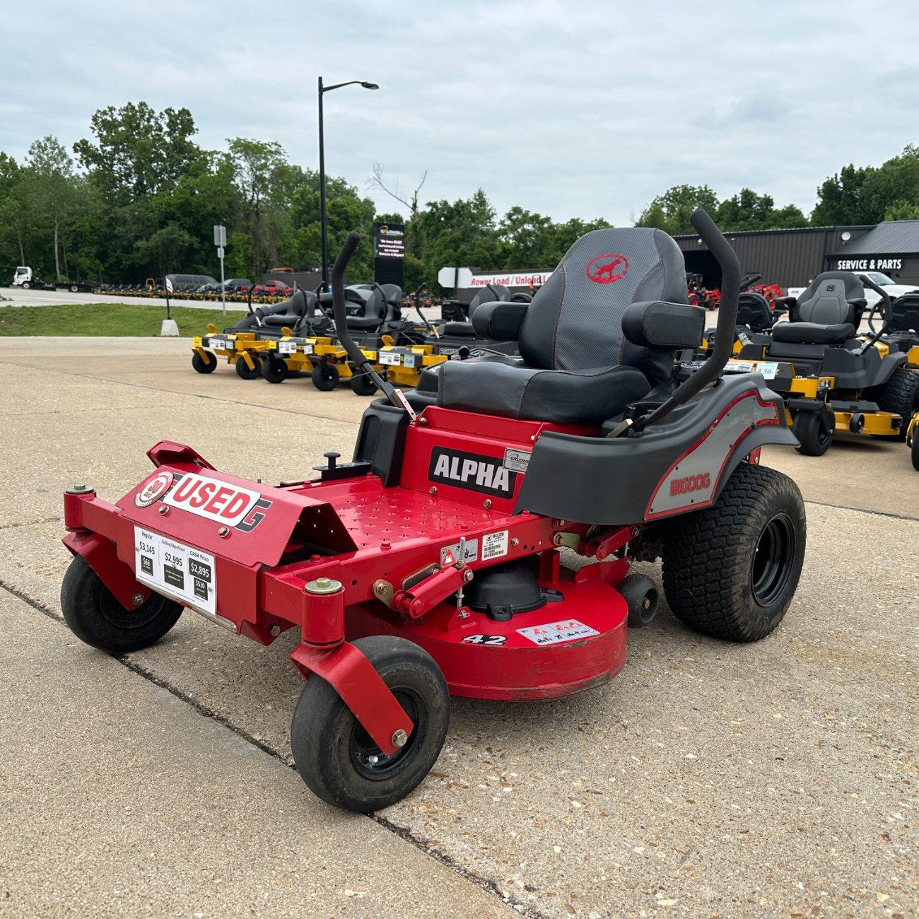 BigDog Alpha 42″ Zero Turn Lawn Mower.  30-Day Guarantee!