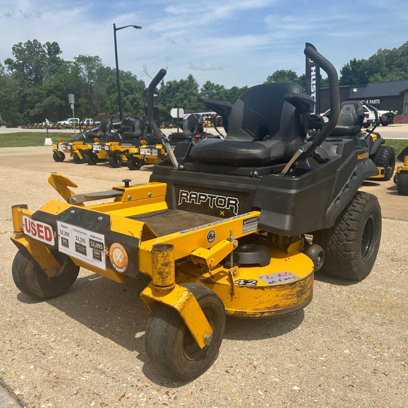 AS IS Hustler Raptor X 42″ Zero Turn Lawn Mower. ...