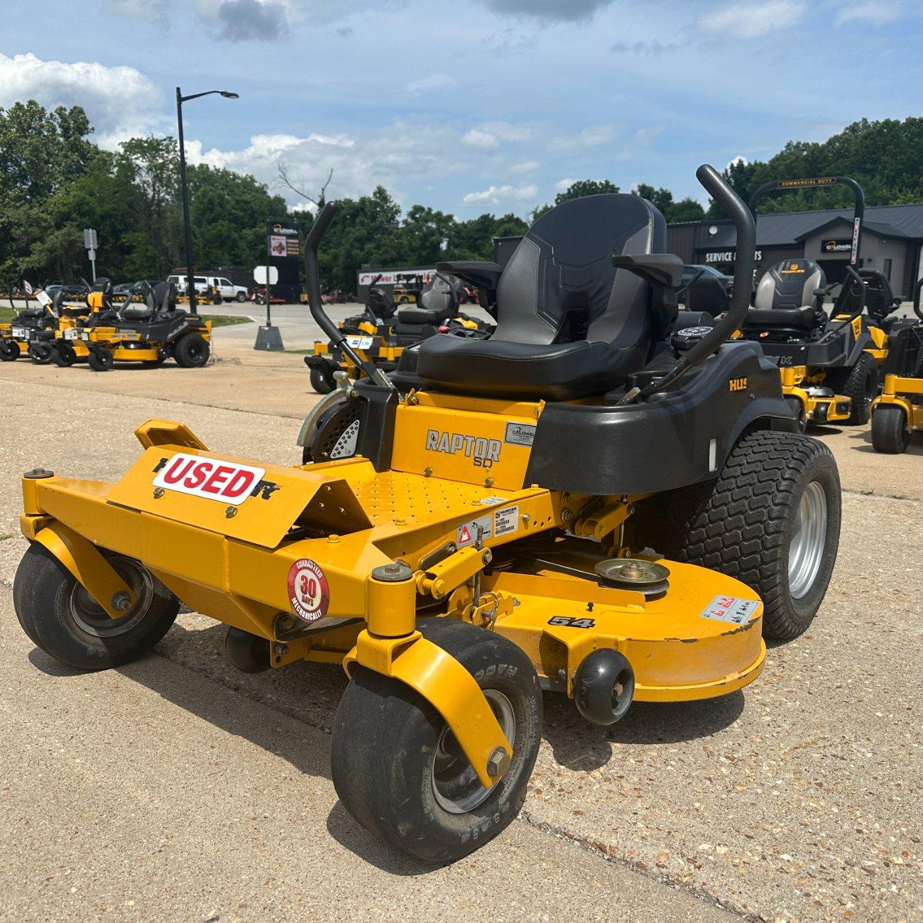 Hustler Raptor SD 54″ Zero Turn Lawn Mower.  30-Day...